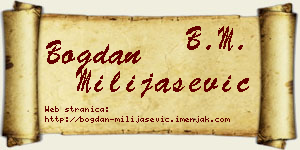 Bogdan Milijašević vizit kartica